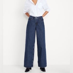 Old Navy High-Rise Wow Wide Leg Jeans - Dark Blue